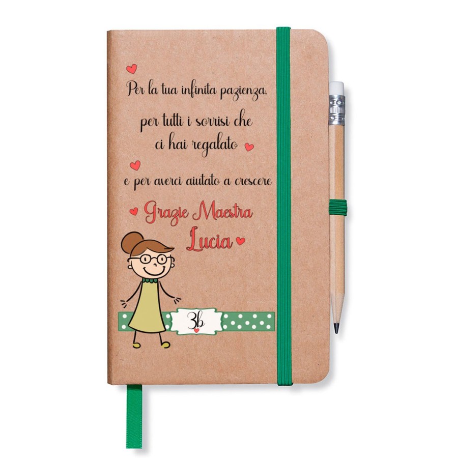 Block notes personalizzato classe per la infinita pazienza sorrisi per averci aiutato a crescere grazie maestra Per insegnanti