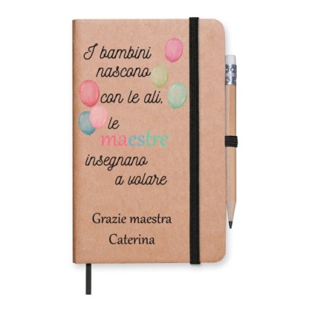 Block notes personalizzato i bambini nascono con le ali le maestre insegnano a volare grazie maestra Per insegnanti
