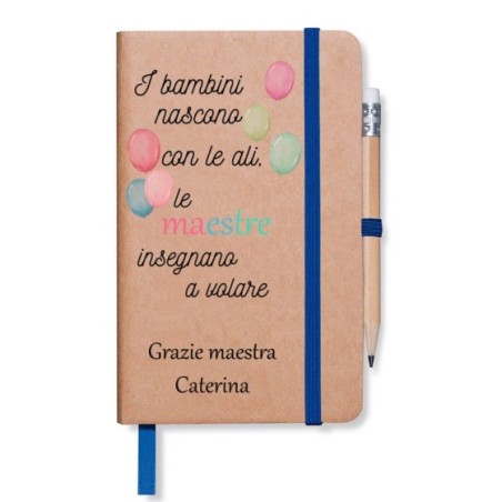 Block notes personalizzato i bambini nascono con le ali le maestre insegnano a volare grazie maestra Per insegnanti