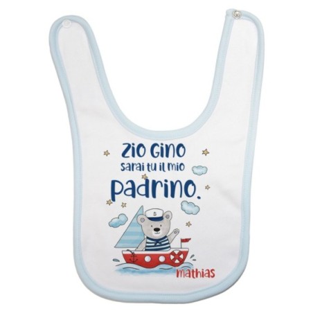 Bavaglino neonato personalizzato  nome e orsetto sulla...