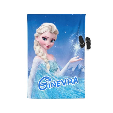 Telo mare personalizzato con nome elsa Cartoon