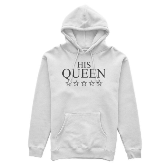 Felpa donna personalizzabile con nome his queen with star Love