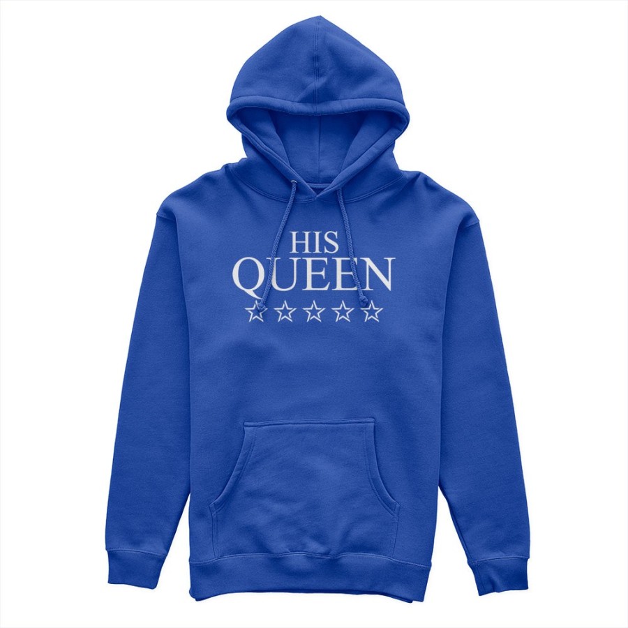 Felpa donna personalizzabile con nome his queen with star Love
