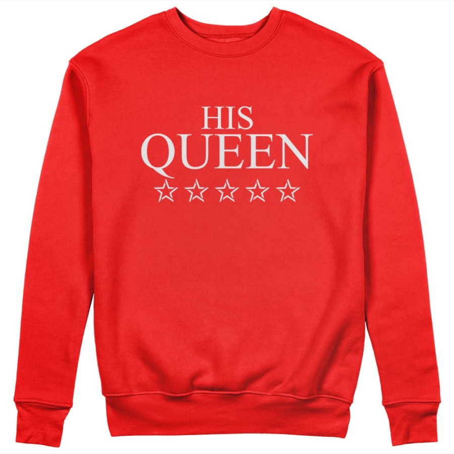 Felpa donna personalizzabile con nome his queen with star Love