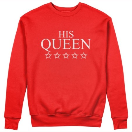 Felpa donna personalizzabile con nome his queen with star Love