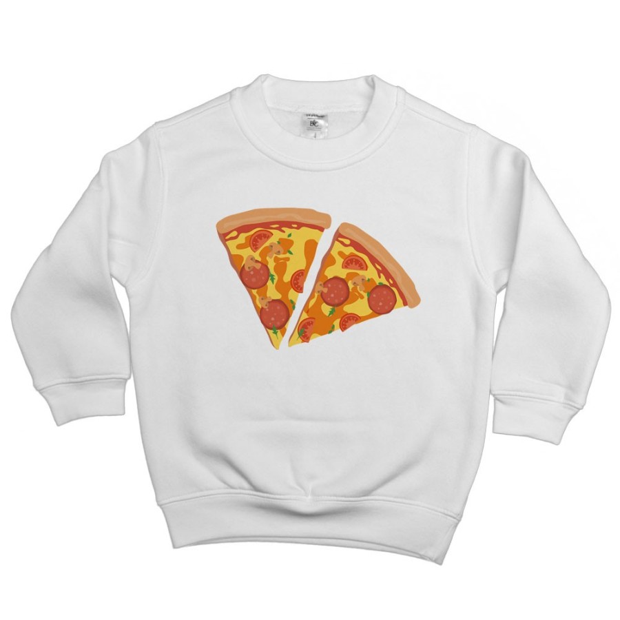 Felpa bambino due spicchi di pizza Per la famiglia