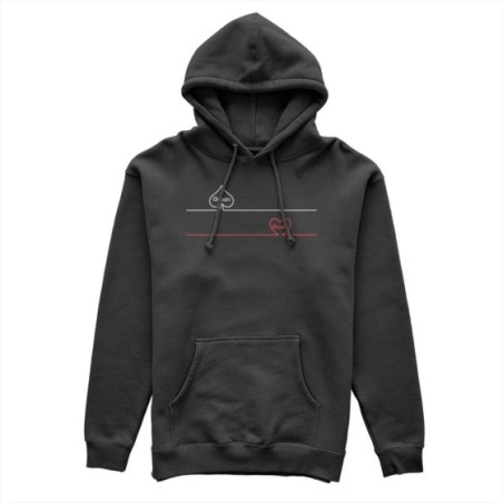 Felpa donna personalizzabile con nome queen picche e cuori Love
