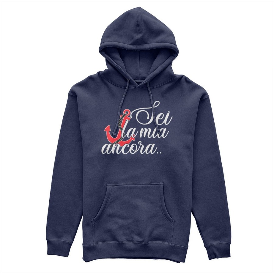 Felpa donna personalizzabile con nome sei la mia ancora Love