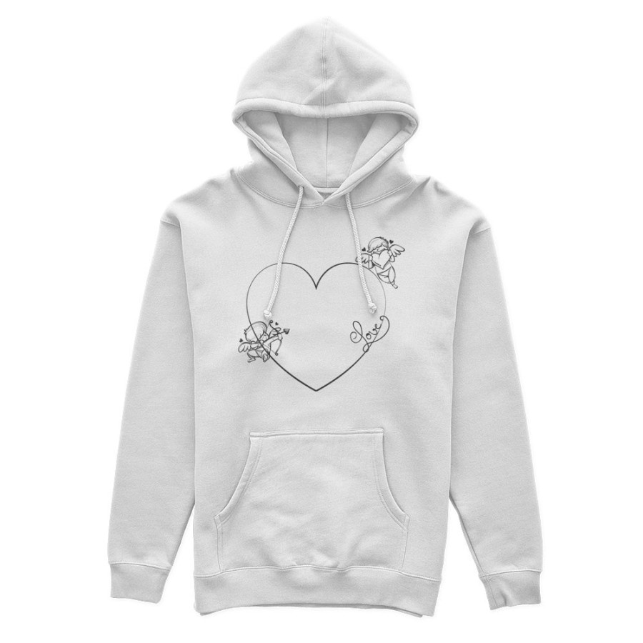 Felpa donna personalizzabile con nome cuore stilizzato con cupido Love