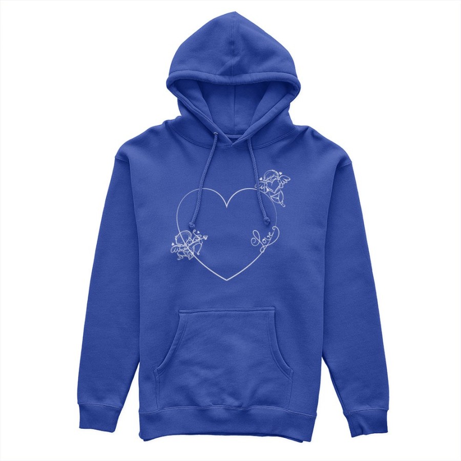 Felpa donna personalizzabile con nome cuore stilizzato con cupido Love