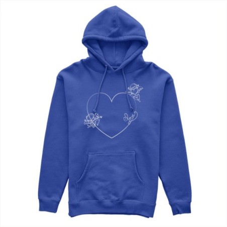 Felpa donna personalizzabile con nome cuore stilizzato con cupido Love