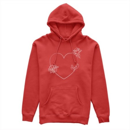 Felpa donna personalizzabile con nome cuore stilizzato con cupido Love