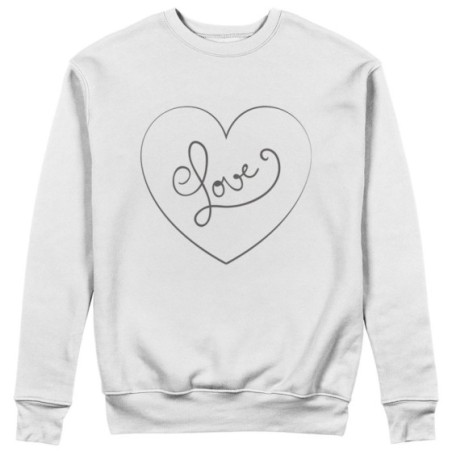 Felpa donna personalizzabile con nome cuore love stilizzato