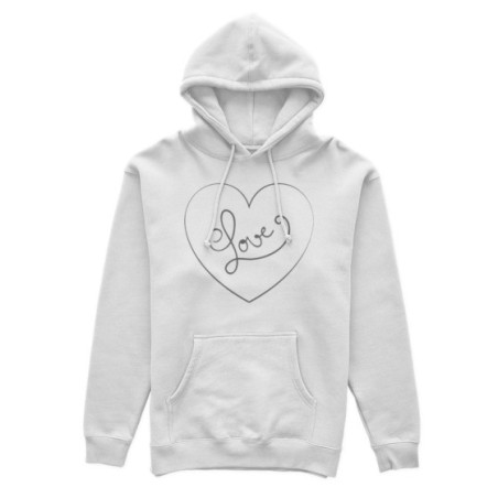 Felpa donna personalizzabile con nome cuore love stilizzato Love