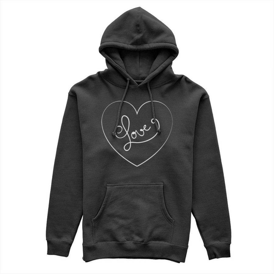 Felpa donna personalizzabile con nome cuore love stilizzato Love