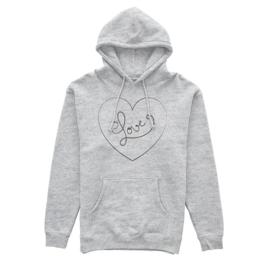 Felpa donna personalizzabile con nome cuore love stilizzato Love