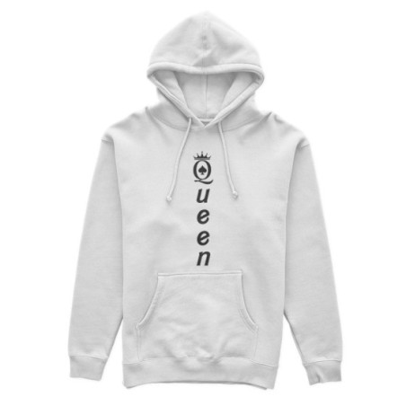Felpa donna personalizzabile con nome queen verticale
