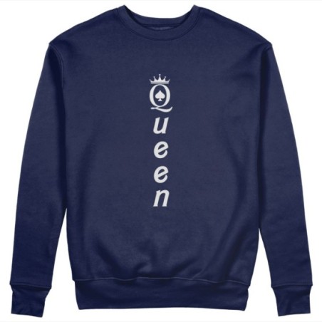 Felpa donna personalizzabile con nome queen verticale Love