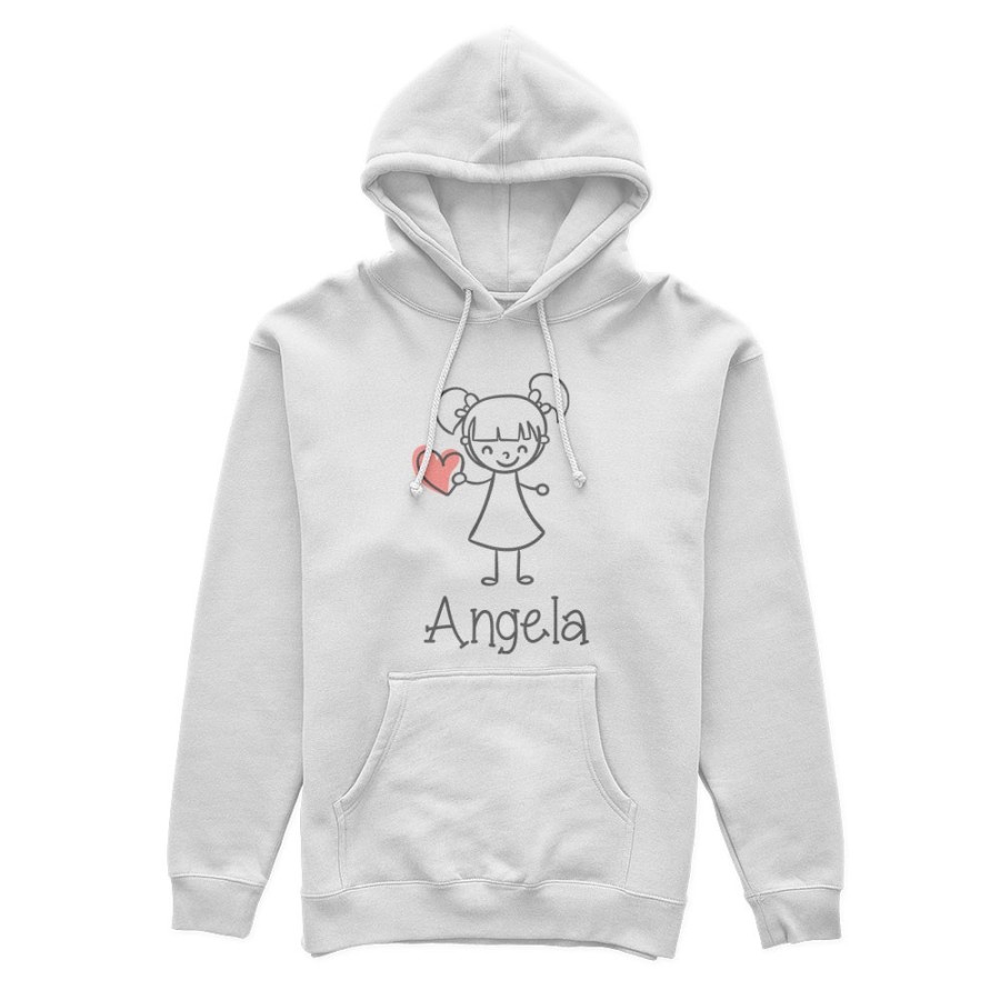 Felpa donna personalizzata con nome omina con cuore Love