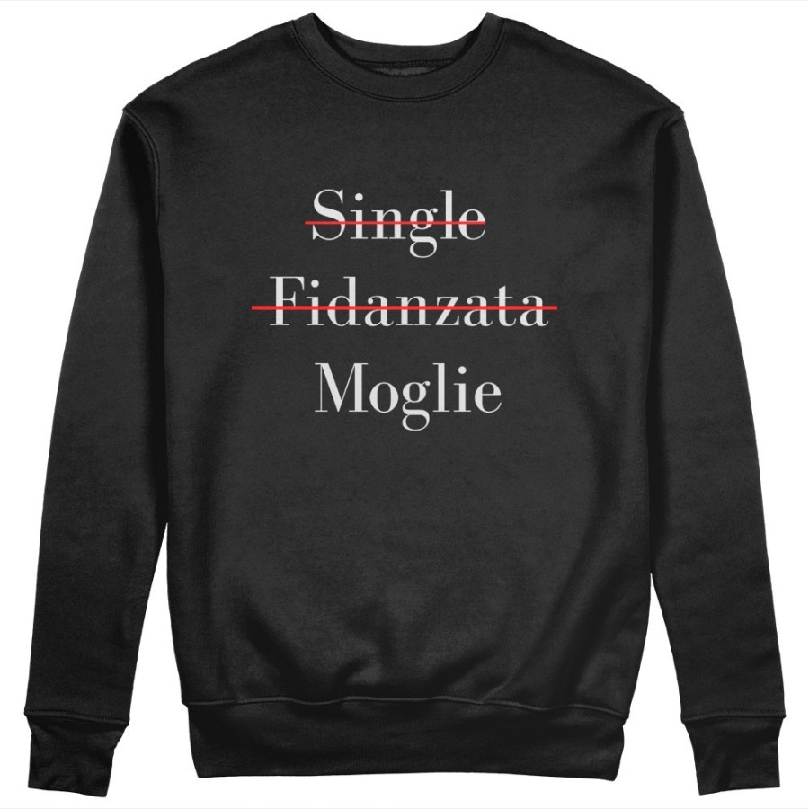 Felpa donna personalizzabile con nome single fidanzata moglie Love