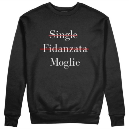 Felpa donna personalizzabile con nome single fidanzata moglie Love