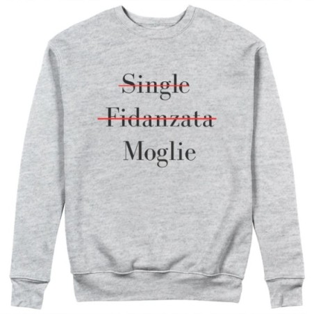 Felpa donna personalizzabile con nome single fidanzata moglie Love