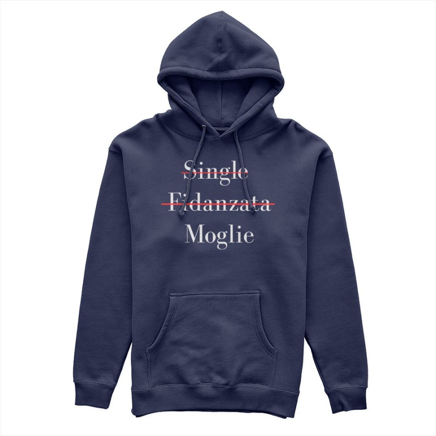 Felpa donna personalizzabile con nome single fidanzata moglie Love