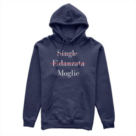 Felpa donna personalizzabile con nome single fidanzata moglie Love