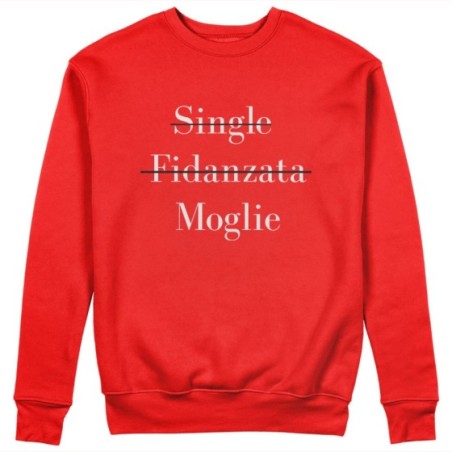 Felpa donna personalizzabile con nome single fidanzata moglie Love