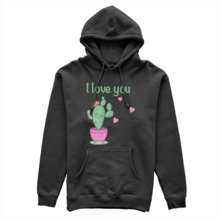 Felpa donna personalizzabile con nome cactus fiorellino i...