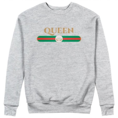 Felpa donna personalizzabile con nome queen brand di lusso Love