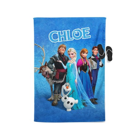 Telo mare personalizzato con nome frozen