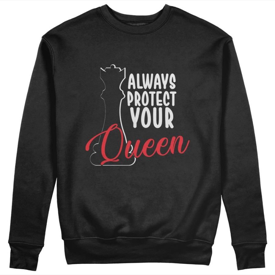 Felpa donna personalizzabile con nome always protect your queen Love