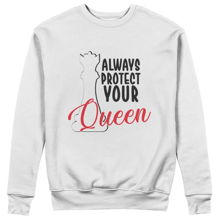 Felpa donna personalizzabile con nome always protect your queen Love