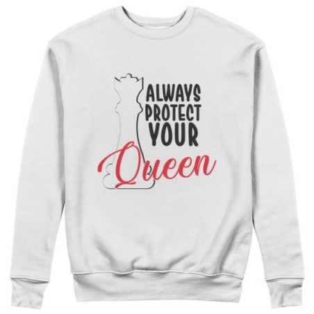 Felpa donna personalizzabile con nome always protect your queen Love