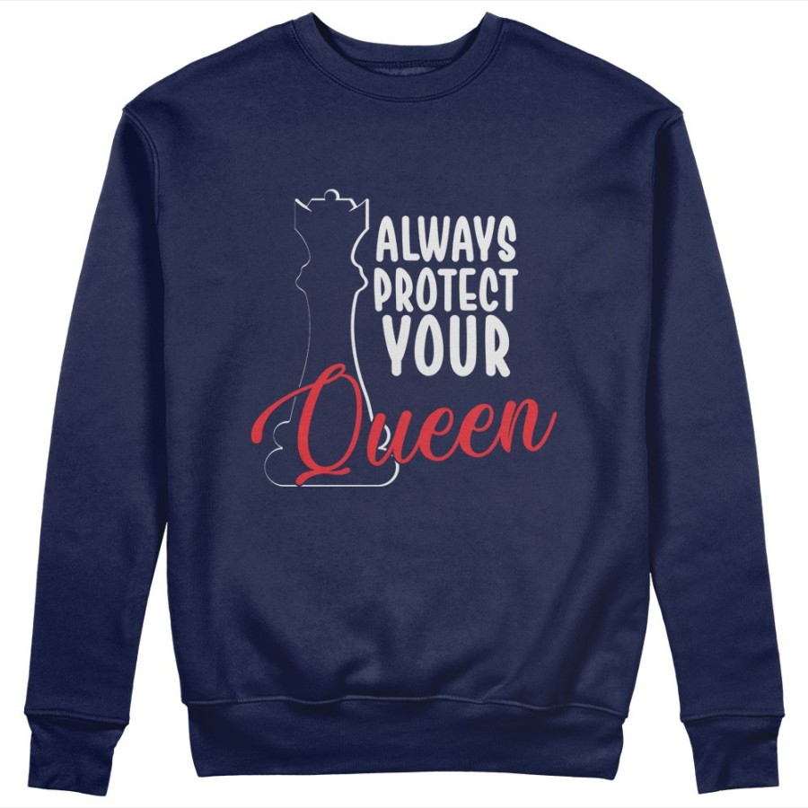 Felpa donna personalizzabile con nome always protect your queen Love