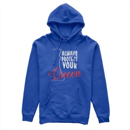 Felpa donna personalizzabile con nome always protect your queen Love