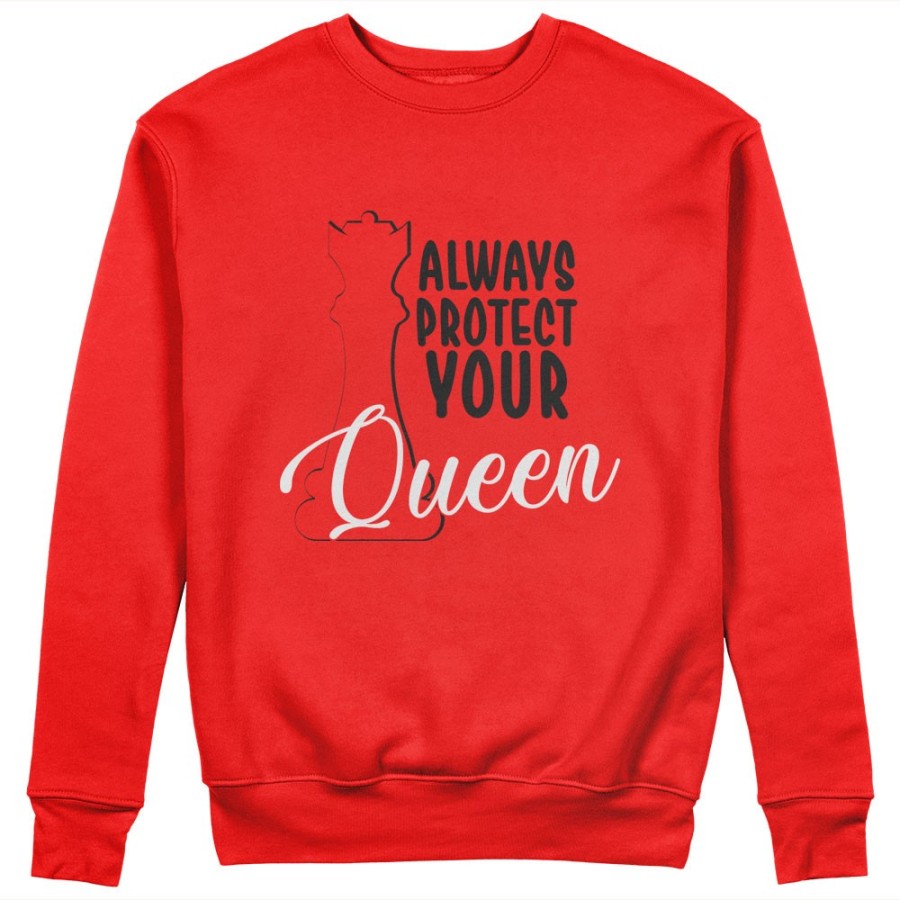 Felpa donna personalizzabile con nome always protect your queen Love
