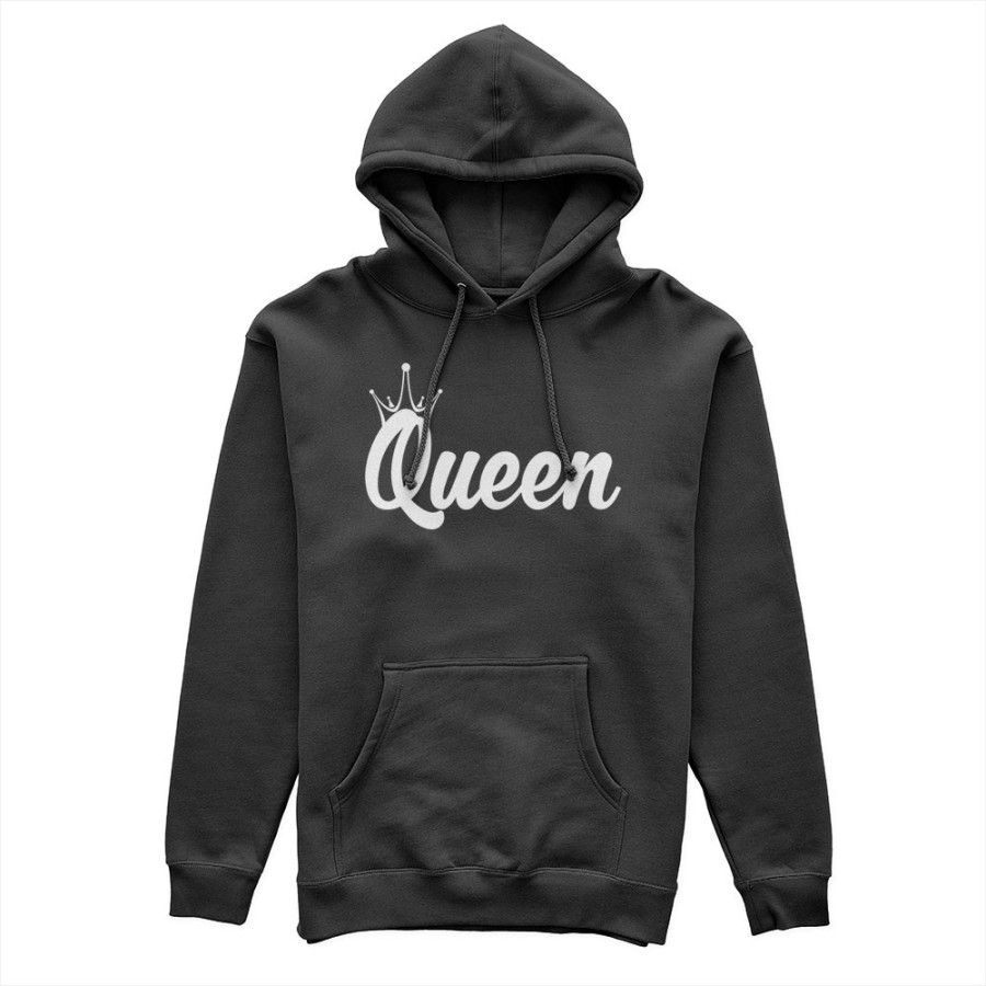 Felpa donna personalizzabile con nome queen con corona Love