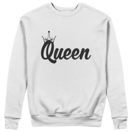 Felpa donna personalizzabile con nome queen con corona Love