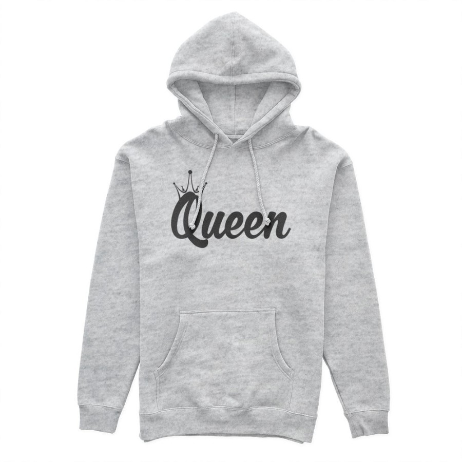 Felpa donna personalizzabile con nome queen con corona Love