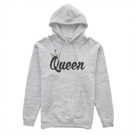 Felpa donna personalizzabile con nome queen con corona Love