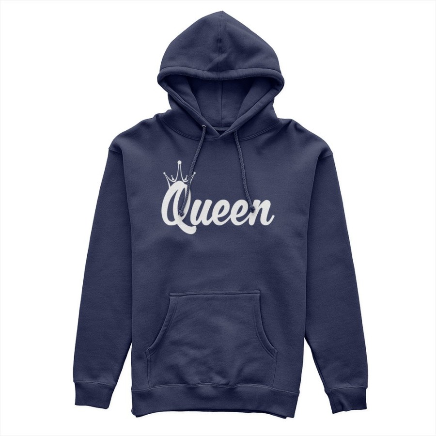 Felpa donna personalizzabile con nome queen con corona Love