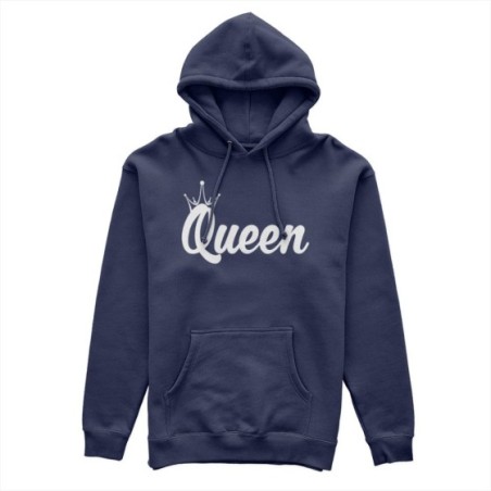 Felpa donna personalizzabile con nome queen con corona Love