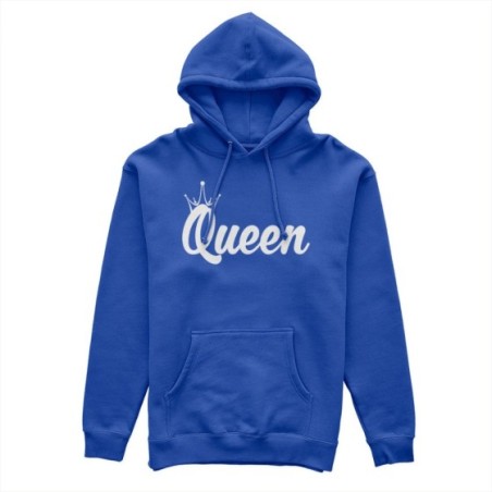 Felpa donna personalizzabile con nome queen con corona Love