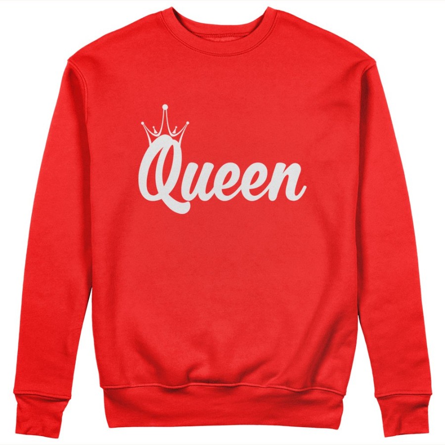 Felpa donna personalizzabile con nome queen con corona Love