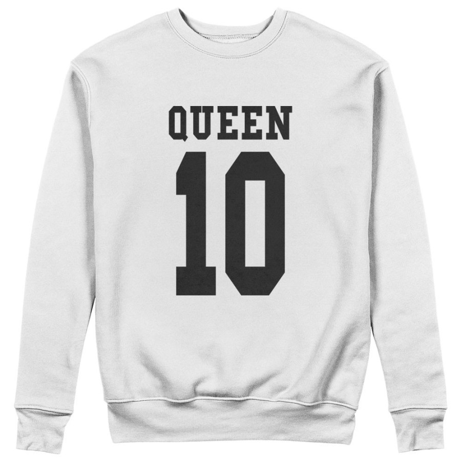 Felpa donna personalizzata con nome e numero queen Love