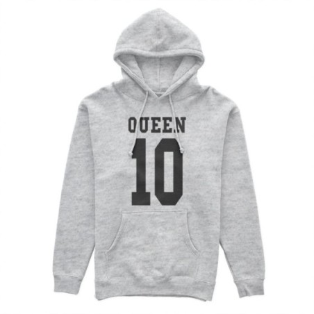 Felpa donna personalizzata con nome e numero queen Love