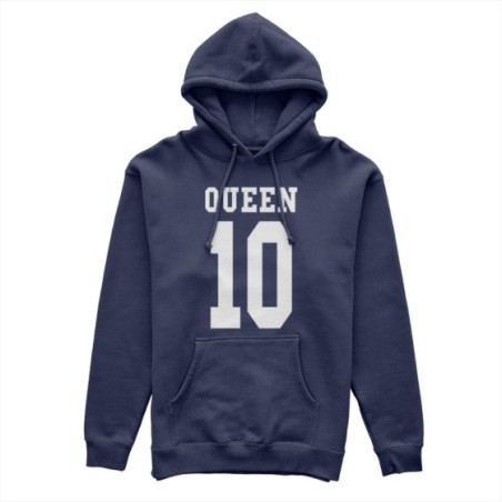 Felpa donna personalizzata con nome e numero queen Love