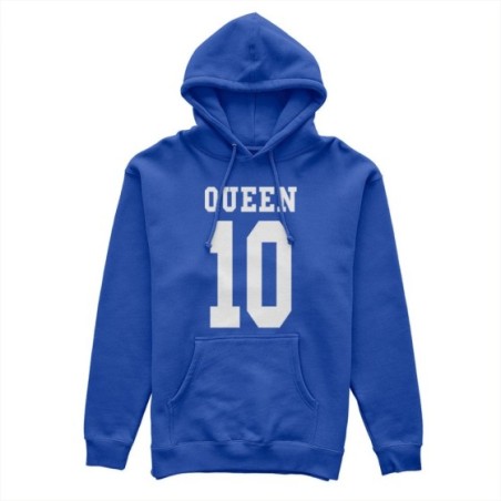 Felpa donna personalizzata con nome e numero queen Love